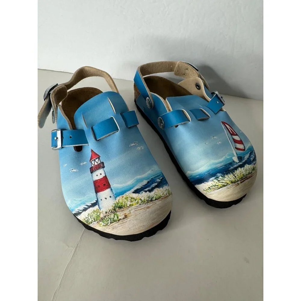 Birkenstock Birki's Child Kay Lighthouse Birko Flor Mules EU 28 C 10